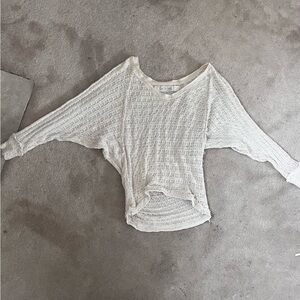 We The Free Off-White Textured Knit Top